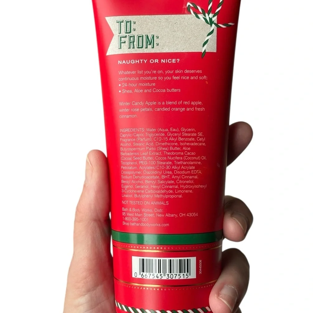 Bath & Body Works Christmas Shop Winter Candy Apple Body Cream 8 oz